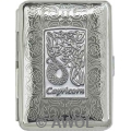 Slim King 'Celtic Zodiac Capricorn' Florentine Chrome Pocket Case